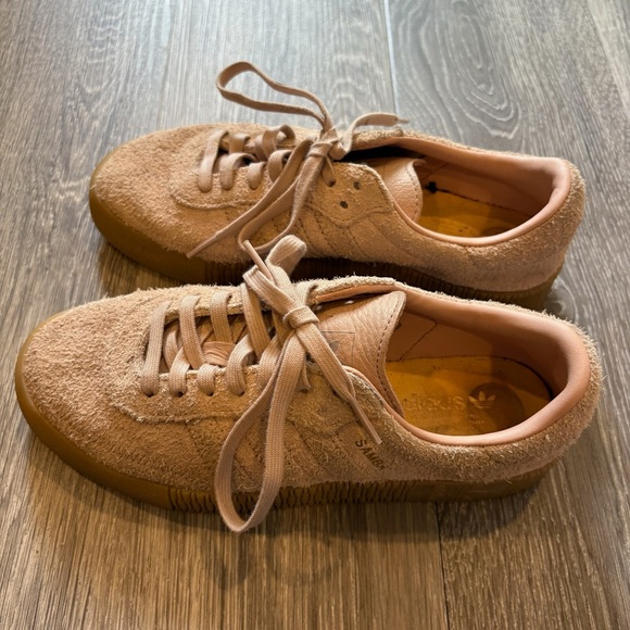 Adidas Samba Rose Women's Dusty Pink Suede Platform Sneakers - Picture 3 of 8